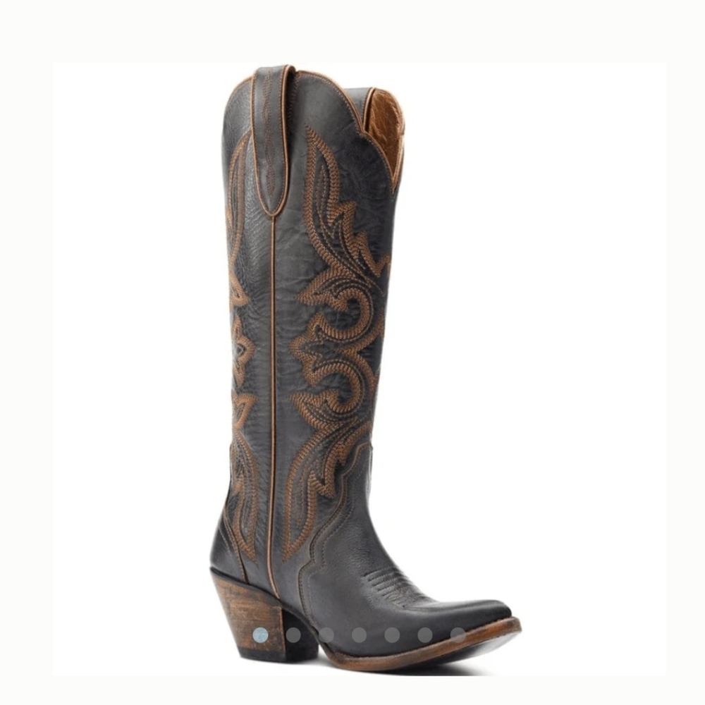 Ariat Black and Brown Heeled Boots